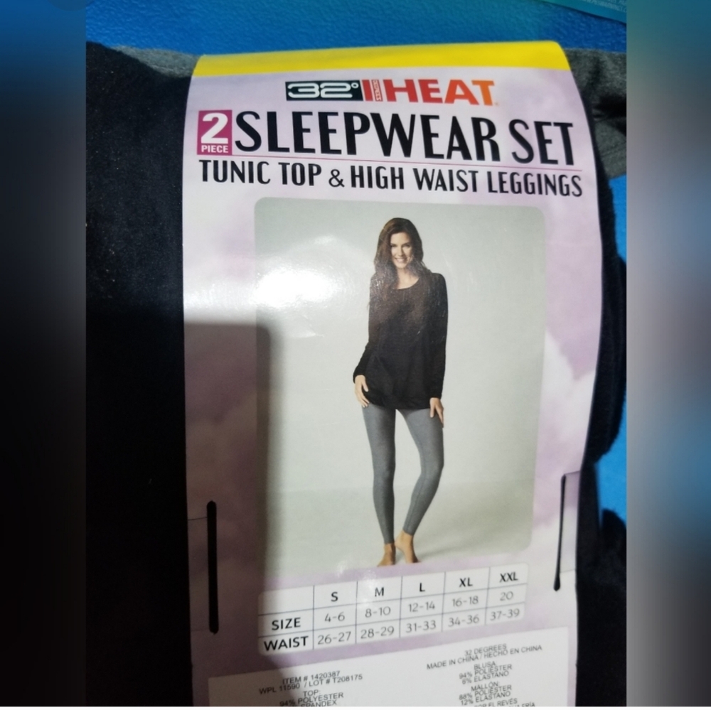 32 degrees heat tunic top and high waist legging small (4-6) nwt